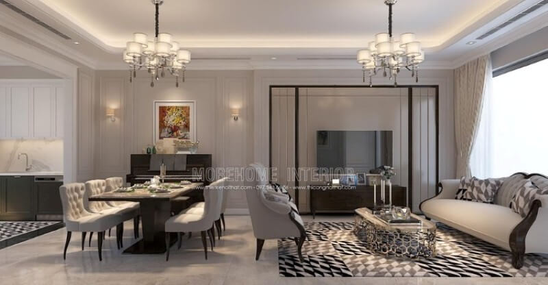 Mẫu thiết kế nội thất biệt thự Imperia Garden cao cấp Mẫu nội thất biệt thự tân cổ điển